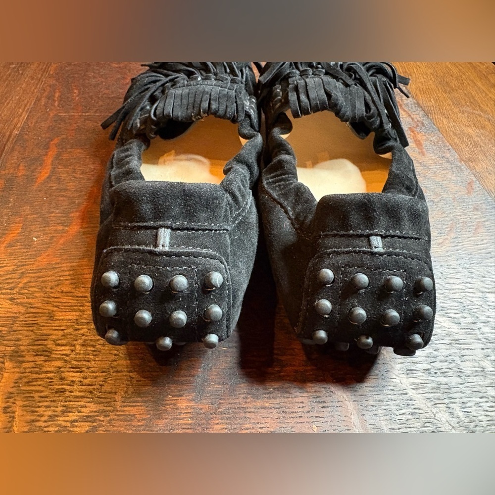 Tod's Black Fringe Suede Moccasins. Size 35 - Picture 3 of 8